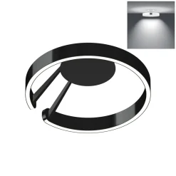 Hot Mito aura 40 wide LED Wand- / Deckenleuchte, Base: schwarz matt Hotellerie|Wandleuchten