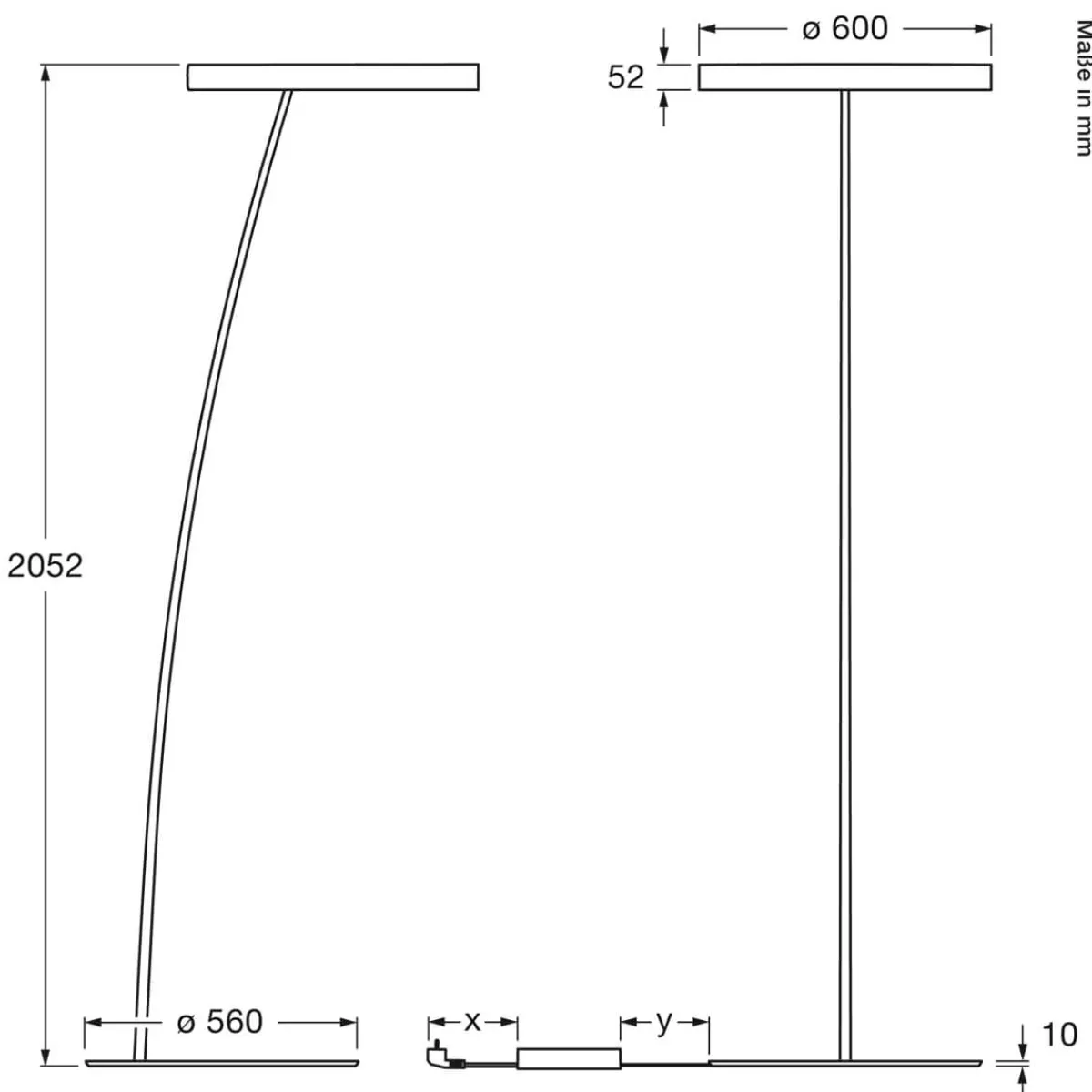 Outlet Mito raggio Stehleuchte Hotellerie|Stehleuchten