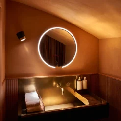 Outlet Mito sfera 60 wide Wand- / Spiegelleuchte, Spiegel klar Spiegel|Hotellerie