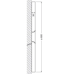 New Mito soffitto 60 up wide LED Wandleuchte Wandleuchten|Flur