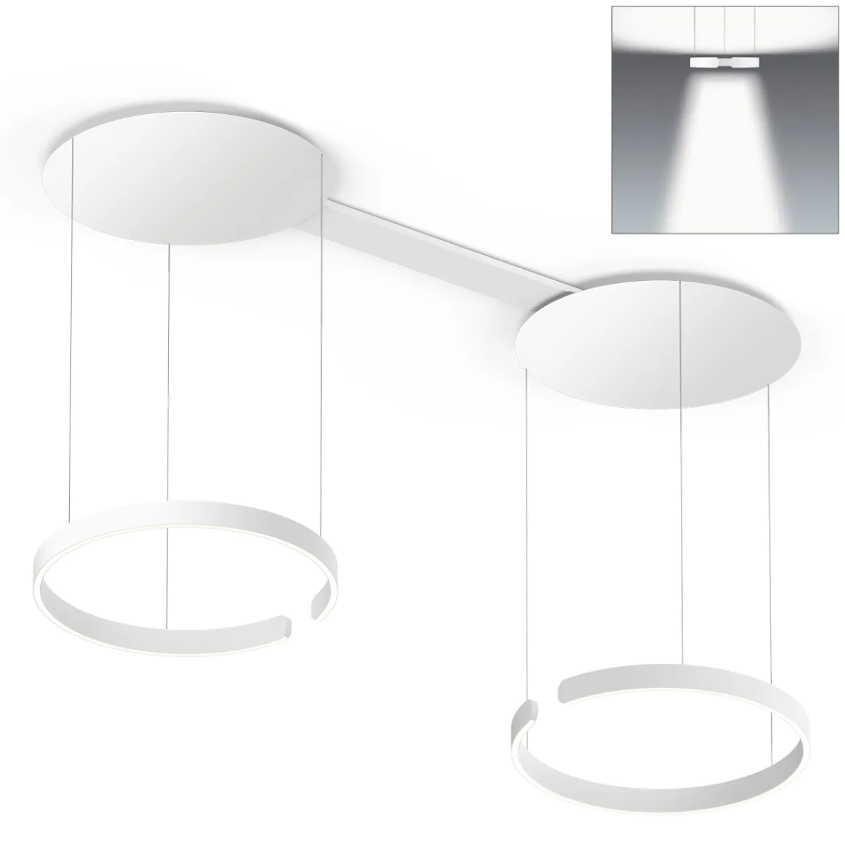 New Mito sospeso due 60 var narrow LED Pendelleuchte, variabel Flur|Pendelleuchten