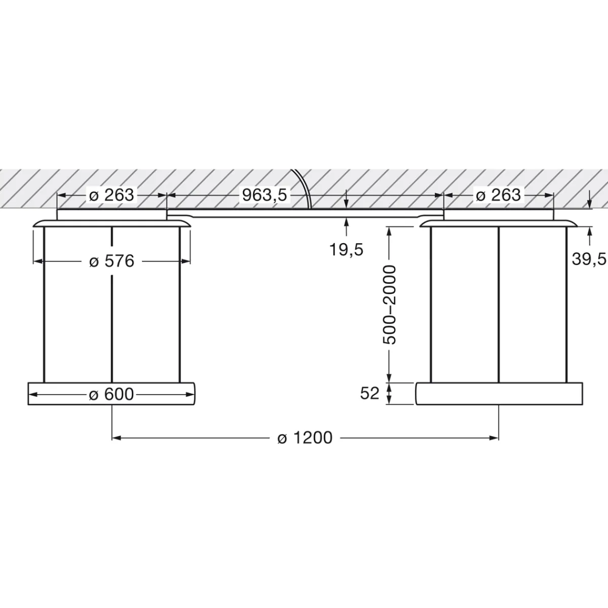 New Mito sospeso due 60 var narrow LED Pendelleuchte, variabel Flur|Pendelleuchten