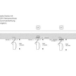 Best Piu alto 3d Volt C80 Deckenstrahler, 3000 K Shopbeleuchtung|Museen/Showrooms