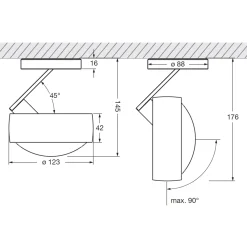 Online Piu alto 3d Volt S80 Deckenstrahler, 3000 K Shopbeleuchtung|Museen/Showrooms