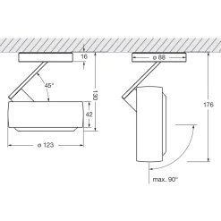 Best Piu R alto 3d Volt S40 Deckenstrahler, 3000 K Strahler|Downlights