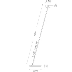 Online Sento C lettura LED Leseleuchte, 125 cm, 2700 K Hotellerie|Stehleuchten