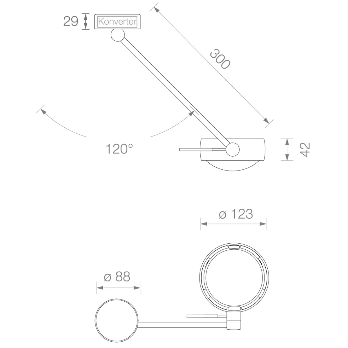 Clearance Sento C soffitto singolo up LED Deckenleuchte, 30 cm, 2700 K Flur|Deckenleuchten