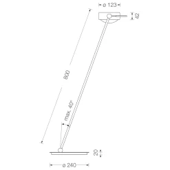 Sale Sento C tavolo LED Tischleuchte, 80 cm, 2700 K Tischleuchten|Schlafzimmer