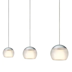 New Balino LED Pendelleuchte, 3-flg., unsichtbare Höhenverstellung, Baldachin: Chrom Pendelleuchten|Essbereiche