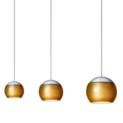 New Balino LED Pendelleuchte, 3-flg., unsichtbare Höhenverstellung, Baldachin: Chrom Pendelleuchten|Essbereiche