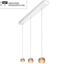 Sale Balino LED Pendelleuchte, 3-flg., unsichtbare Höhenverstellung, Baldachin: weiß matt Pendelleuchten|Pendelleuchten