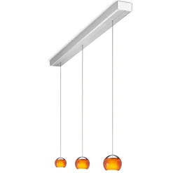Discount Balino LED Pendelleuchte, 3-flg., unsichtbare Höhenverstellung, Baldachin: Alu gebürstet Pendelleuchten|Pendelleuchten