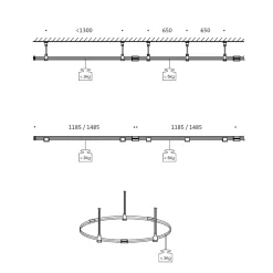 Online CHECK-IN Set 118,5 cm, Typ A Schienensysteme|Objektbeleuchtung