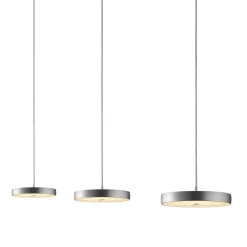 Outlet Decent LED Pendelleuchte, 3-flg., TW, unsichtbare Höhenverstellung, Baldachin: Chrom Pendelleuchten|Pendelleuchten