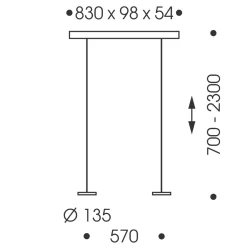 Best Decent LED Pendelleuchte, 2-flg., TW, unsichtbare Höhenverstellung, Baldachin: weiß matt Pendelleuchten|Pendelleuchten