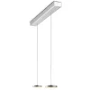 Best Decent LED Pendelleuchte, 2-flg., TW, unsichtbare Höhenverstellung, Baldachin: Alu gebürstet Pendelleuchten|Pendelleuchten