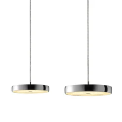 Best Decent LED Pendelleuchte, 2-flg., TW, unsichtbare Höhenverstellung, Baldachin: Alu gebürstet Pendelleuchten|Pendelleuchten