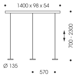 New Decent LED Pendelleuchte, 3-flg., TW, unsichtbare Höhenverstellung, Baldachin: Alu gebürstet Pendelleuchten|Pendelleuchten