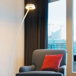 Outlet Glance LED Stehleuchte, gebogen Wohnzimmer|Schlafzimmer