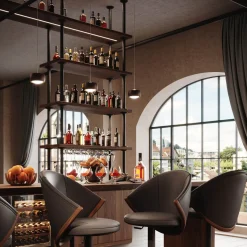 New Grace LED Pendelleuchte, 3-flg., TW, unsichtbare Höhenverstellung, Baldachin: schwarz Essbereiche|Pendelleuchten