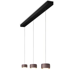 New Grace LED Pendelleuchte, 3-flg., TW, unsichtbare Höhenverstellung, Baldachin: schwarz Essbereiche|Pendelleuchten