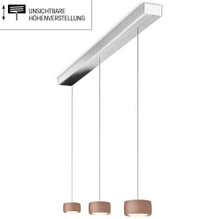 Outlet Grace LED Pendelleuchte, 3-flg., TW, unsichtbare Höhenverstellung, Baldachin: Chrom Pendelleuchten|Pendelleuchten