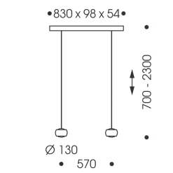 Sale Grace LED Pendelleuchte, 2-flg., TW, unsichtbare Höhenverstellung, Baldachin: Chrom Pendelleuchten|Essbereiche