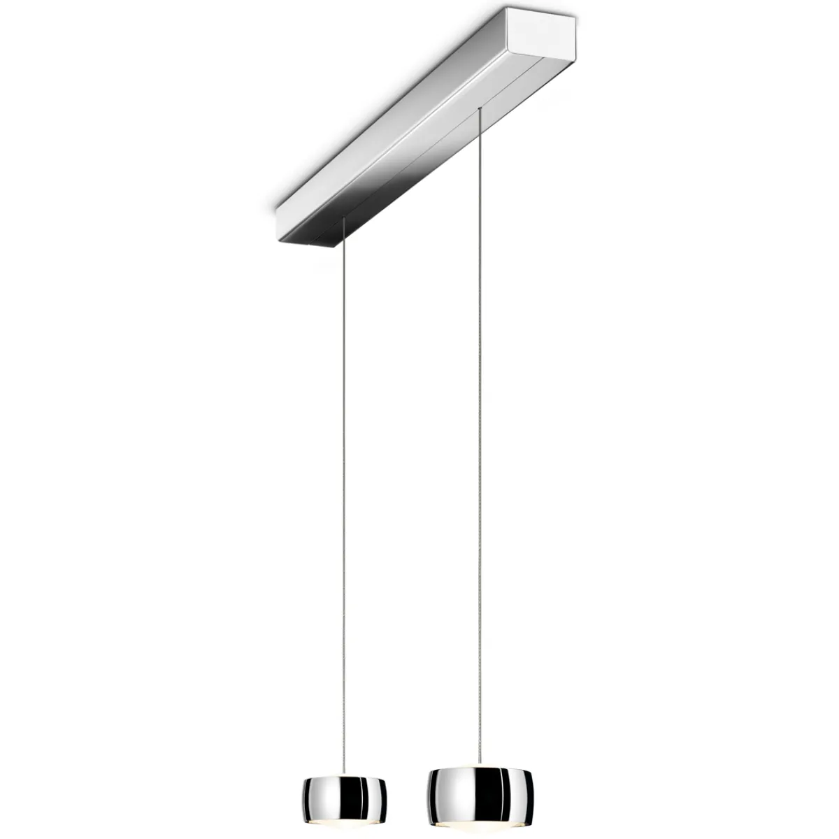 Sale Grace LED Pendelleuchte, 2-flg., TW, unsichtbare Höhenverstellung, Baldachin: Chrom Pendelleuchten|Essbereiche