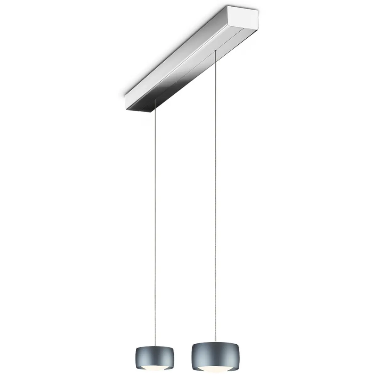 Sale Grace LED Pendelleuchte, 2-flg., TW, unsichtbare Höhenverstellung, Baldachin: Chrom Pendelleuchten|Essbereiche