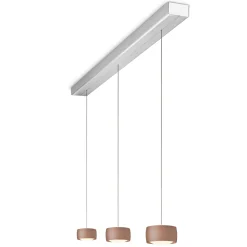 Outlet Grace LED Pendelleuchte, 3-flg., TW, unsichtbare Höhenverstellung, Baldachin: Alu gebürstet Küche|Essbereiche