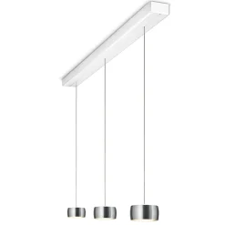 Outlet Grace LED Pendelleuchte, 3-flg., TW, unsichtbare Höhenverstellung, Baldachin: weiß Pendelleuchten|Pendelleuchten