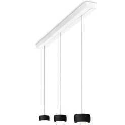 Outlet Grace LED Pendelleuchte, 3-flg., TW, unsichtbare Höhenverstellung, Baldachin: weiß Pendelleuchten|Pendelleuchten