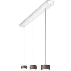 Outlet Grace LED Pendelleuchte, 3-flg., TW, unsichtbare Höhenverstellung, Baldachin: weiß Pendelleuchten|Pendelleuchten