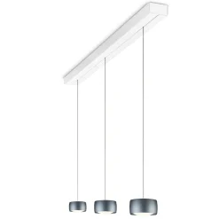 Outlet Grace LED Pendelleuchte, 3-flg., TW, unsichtbare Höhenverstellung, Baldachin: weiß Pendelleuchten|Pendelleuchten