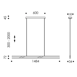 New Linto LED Pendelleuchte, TW, unsichtbare Höhenverstellung Pendelleuchten|Küche