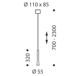 Rio LED Pendelleuchte, unsichtbare Höhenverstellung Pendelleuchten|Küche