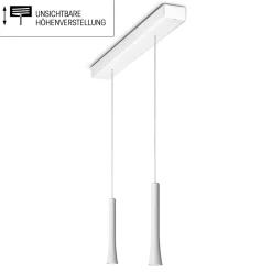Clearance Rio LED Pendelleuchte, 2-flg., unsichtbare Höhenverstellung, Baldachin: weiß matt Pendelleuchten|Pendelleuchten