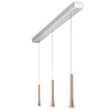 Online Rio LED Pendelleuchte, 3-flg., unsichtbare Höhenverstellung, Baldachin: Alu gebürstet Pendelleuchten|Essbereiche