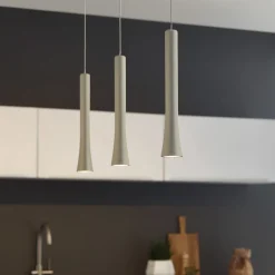 Discount Rio LED Pendelleuchte, 3-flg., unsichtbare Höhenverstellung, Baldachin: Chrom Pendelleuchten|Pendelleuchten