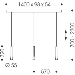 Discount Rio LED Pendelleuchte, 3-flg., unsichtbare Höhenverstellung, Baldachin: Chrom Pendelleuchten|Pendelleuchten