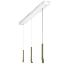 Best Rio LED Pendelleuchte, 3-flg., unsichtbare Höhenverstellung, Baldachin: weiß matt Pendelleuchten|Pendelleuchten