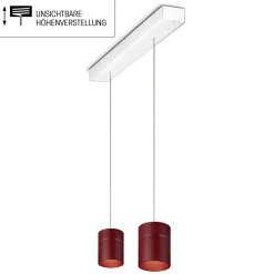 Best Tudor M LED Pendelleuchte, 2-flg., TW, unsichtbare Höhenverstellung, Baldachin: weiß matt Pendelleuchten|Essbereiche