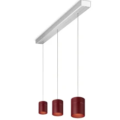 Discount Tudor M LED Pendelleuchte, 3-flg., TW, unsichtbare Höhenverstellung, Baldachin: Alu gebürstet Pendelleuchten|Pendelleuchten