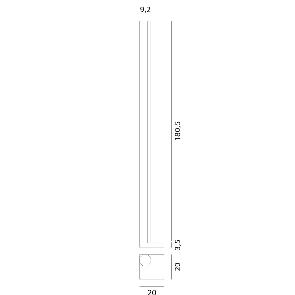 Discount Ciminiere D'italia F2 LED Stehleuchte Stehleuchten|Flur