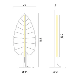 Best Eden F3 Alocasia LED Akustik- / Stehleuchte Lichtmöbel|Stehleuchten