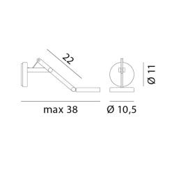 Discount String W0 LED Wandleuchte mit Verstellband: schwarz, 1. Generation Wandleuchten|Schlafzimmer