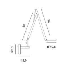 Outlet String W2 Mini Dim-To-Warm LED Wandleuchte Wohnzimmer|Schlafzimmer
