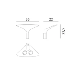 New Sunset W0 LED Wandleuchte, 2700 K Flur|Wandleuchten