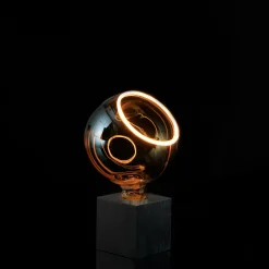 Clearance Cubic Tischleuchte mit LED Floating Globe 150 45° smokey grau Dekoration|Wohnzimmer