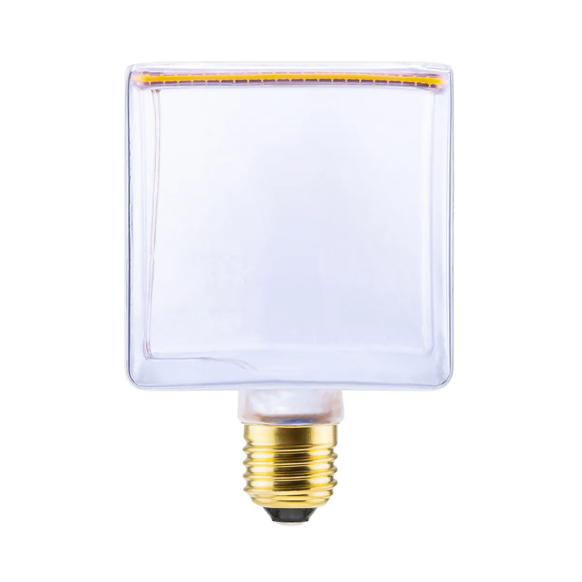 Clearance LED Floating Cube klar E27, 4,5 W, 2200 K, dimmbar E27|Dekorative Leuchtmittel